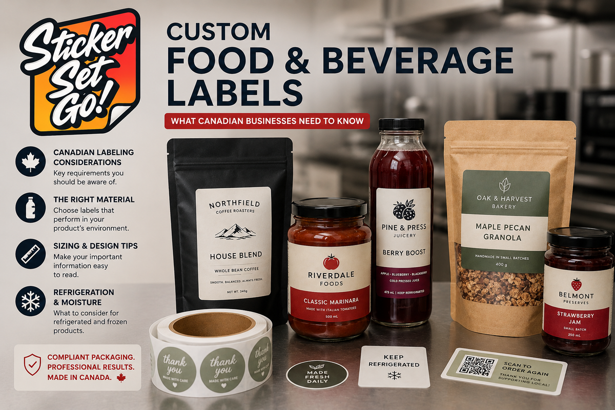 Custom Food & Beverage Labels: What Canadian Businesses Need to Know