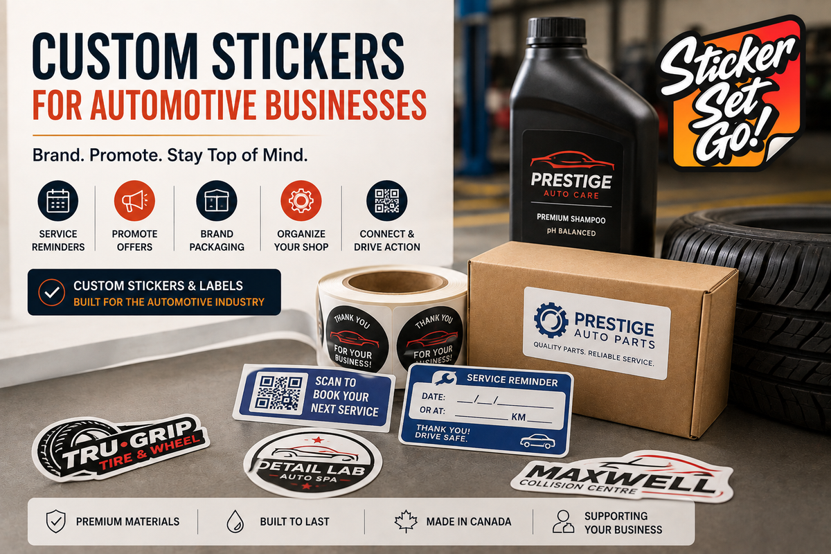 Custom Stickers for Automotive Businesses: Dealerships, Repair Shops & Detailers