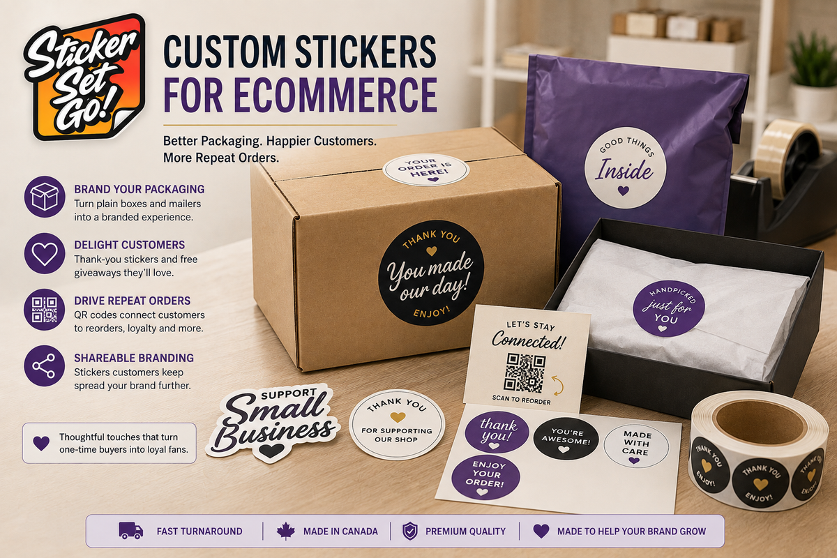 Custom Stickers for Ecommerce Businesses: Packaging, Unboxing & Repeat Orders