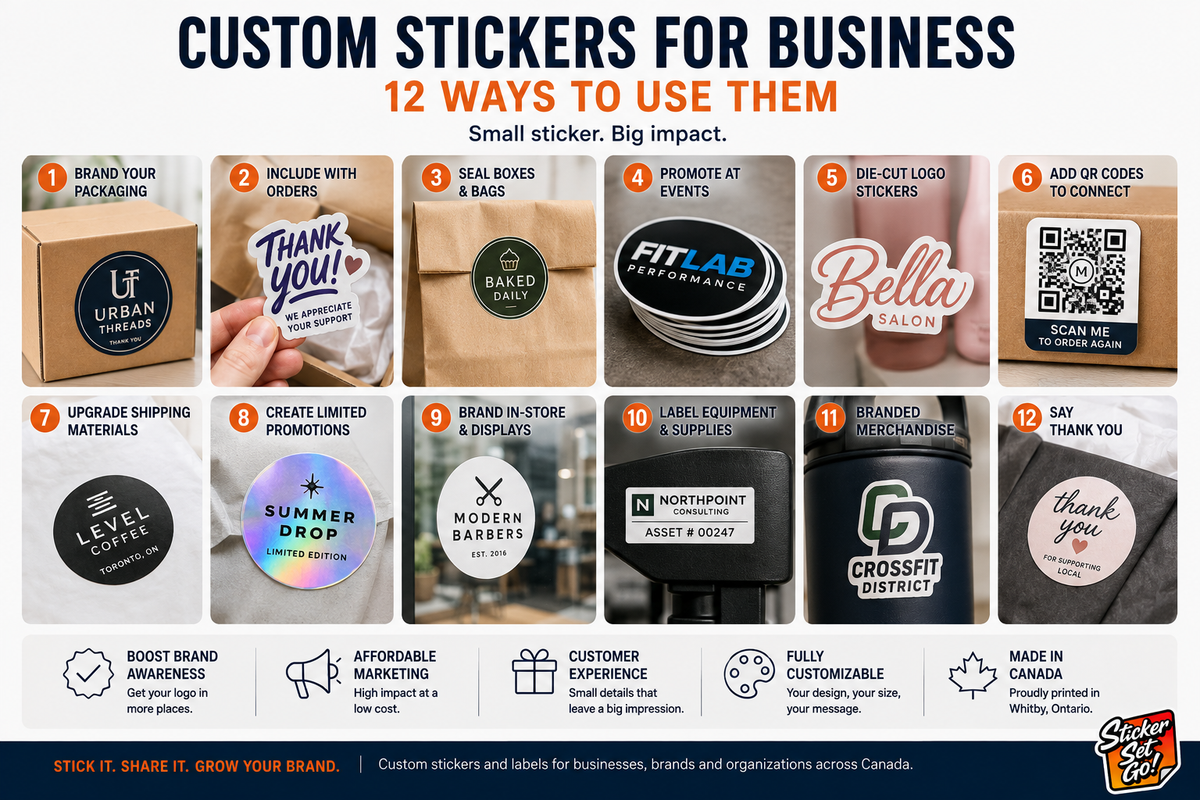 Custom Stickers for Business: 12 Ways to Use Them