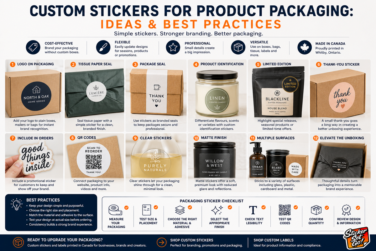 Custom Stickers for Product Packaging: Ideas & Best Practices