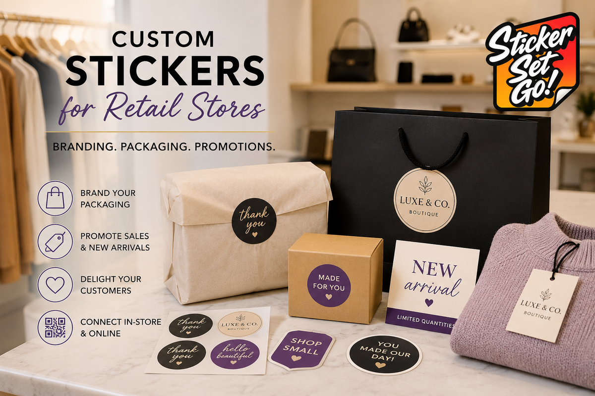 Custom Stickers for Retail Stores: Branding, Packaging & Promotions