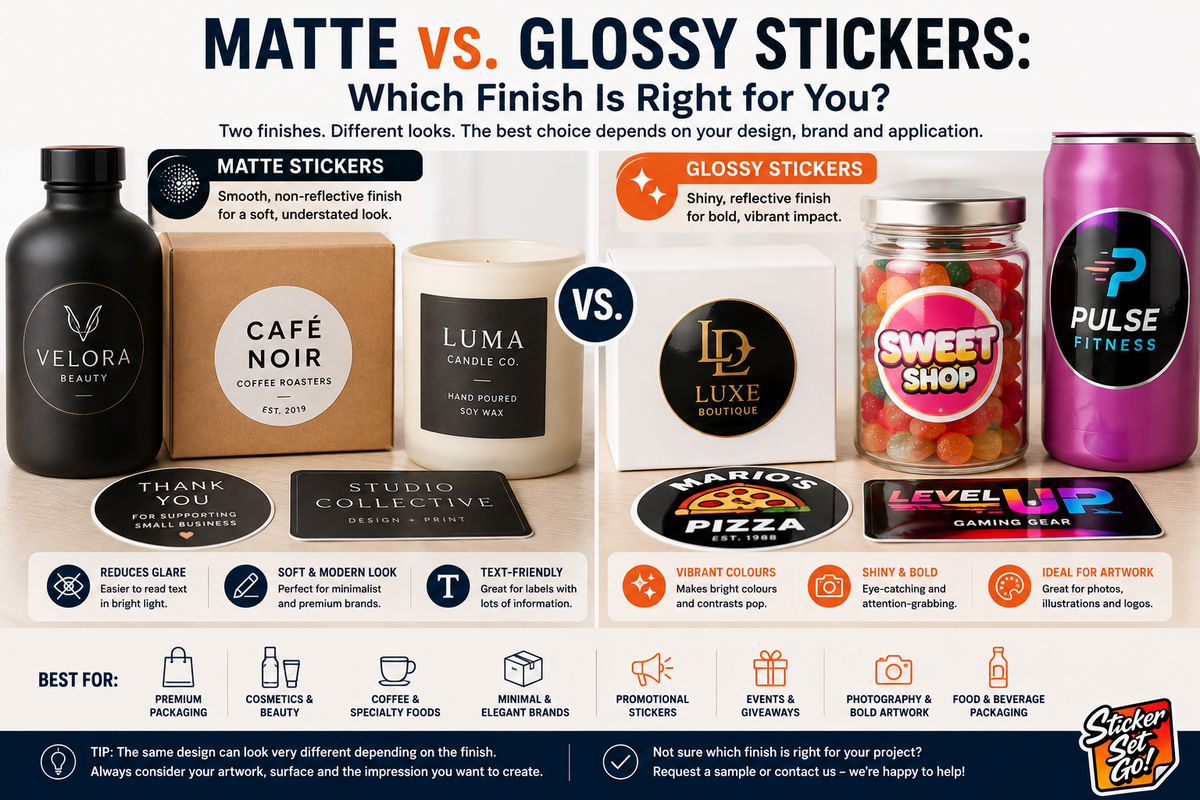 Matte vs. Glossy Stickers: Which Finish Is Right for You?