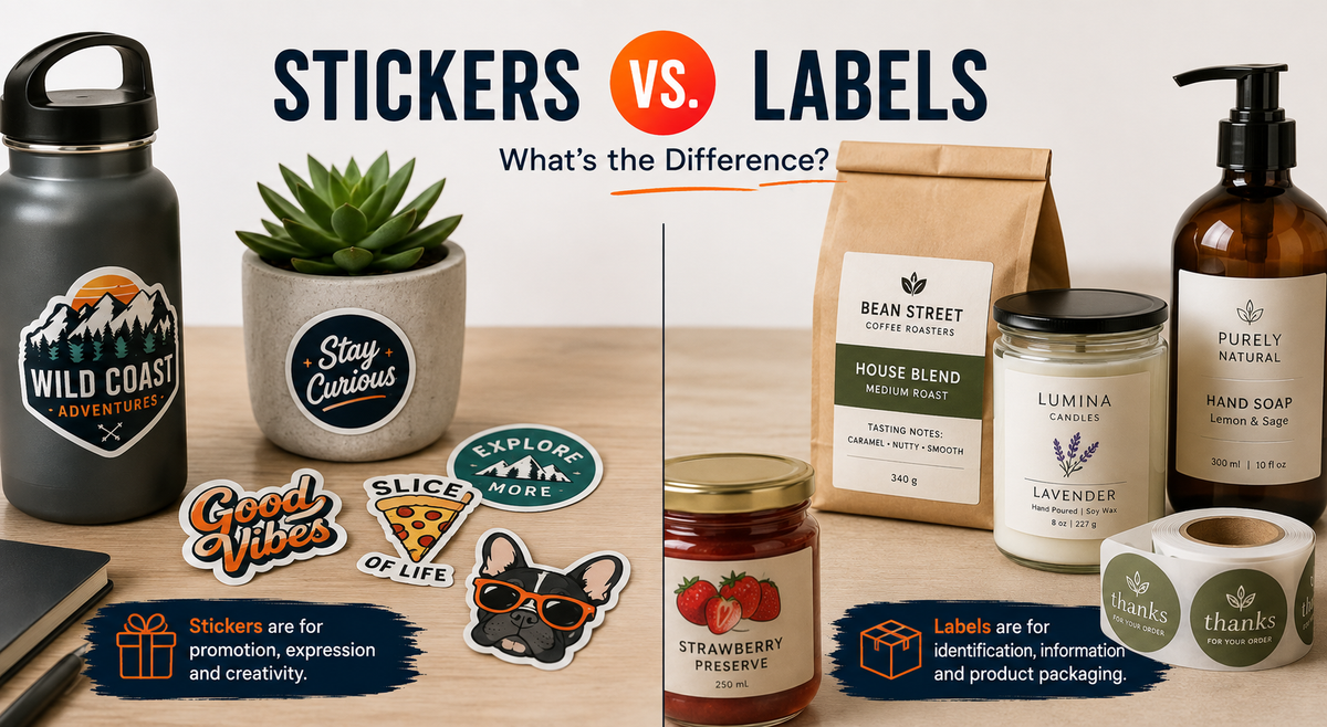 Stickers vs. Labels: What's the Difference?