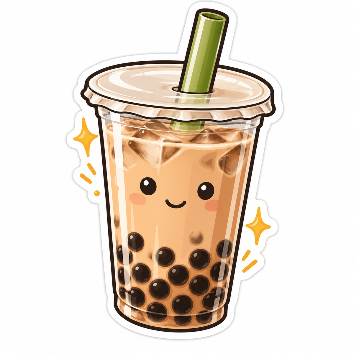 Bubble Tea Die-Cut Sticker