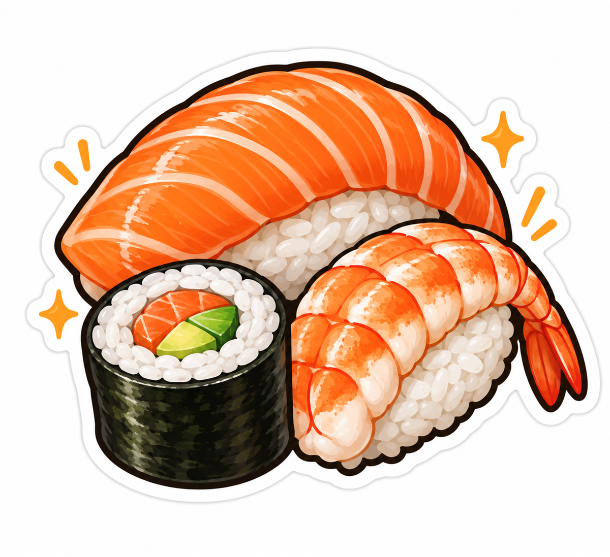 Sushi Die-Cut Sticker