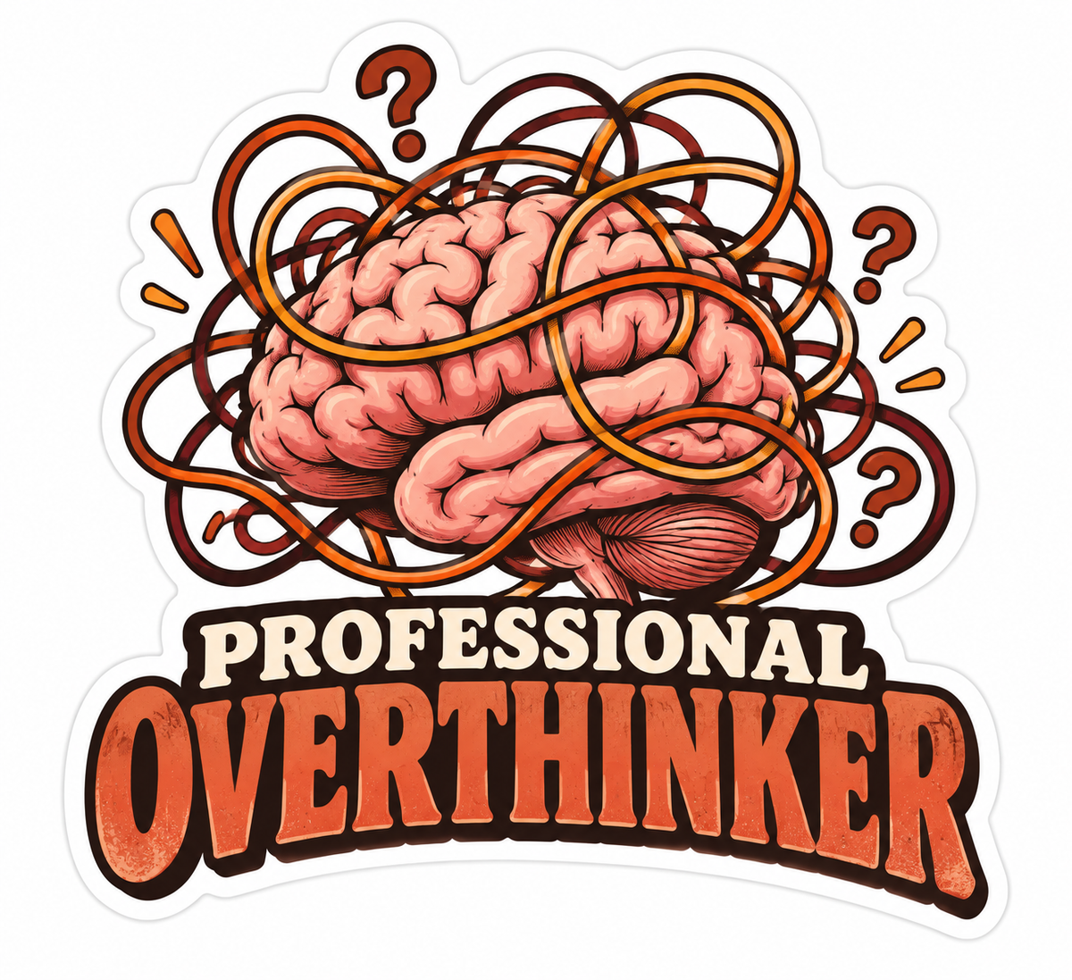 Professional Overthinker Die-Cut Sticker