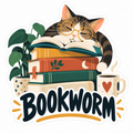 Bookworm Die-Cut Sticker
