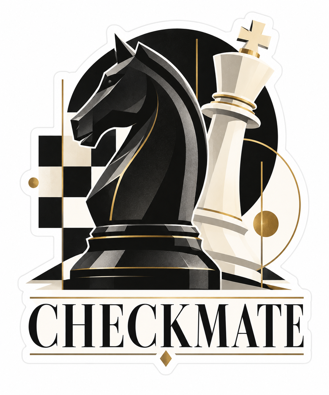 Checkmate Die-Cut Sticker