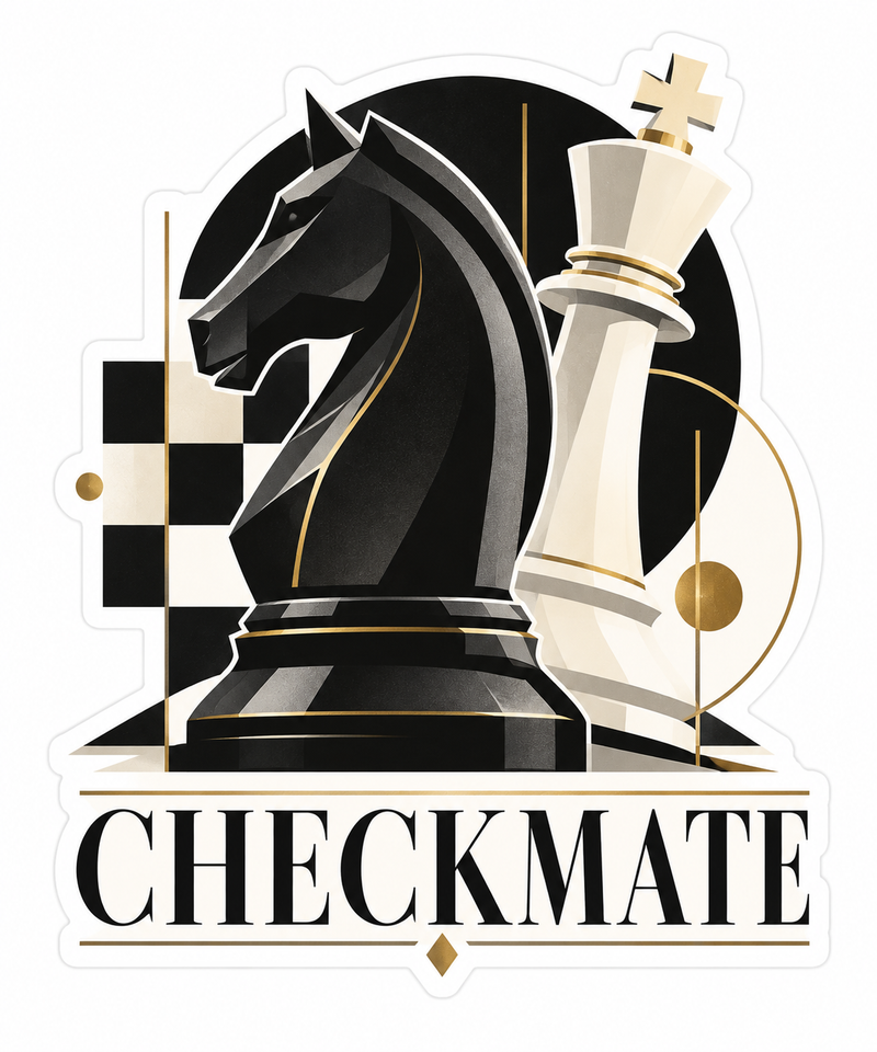 Checkmate Die-Cut Sticker
