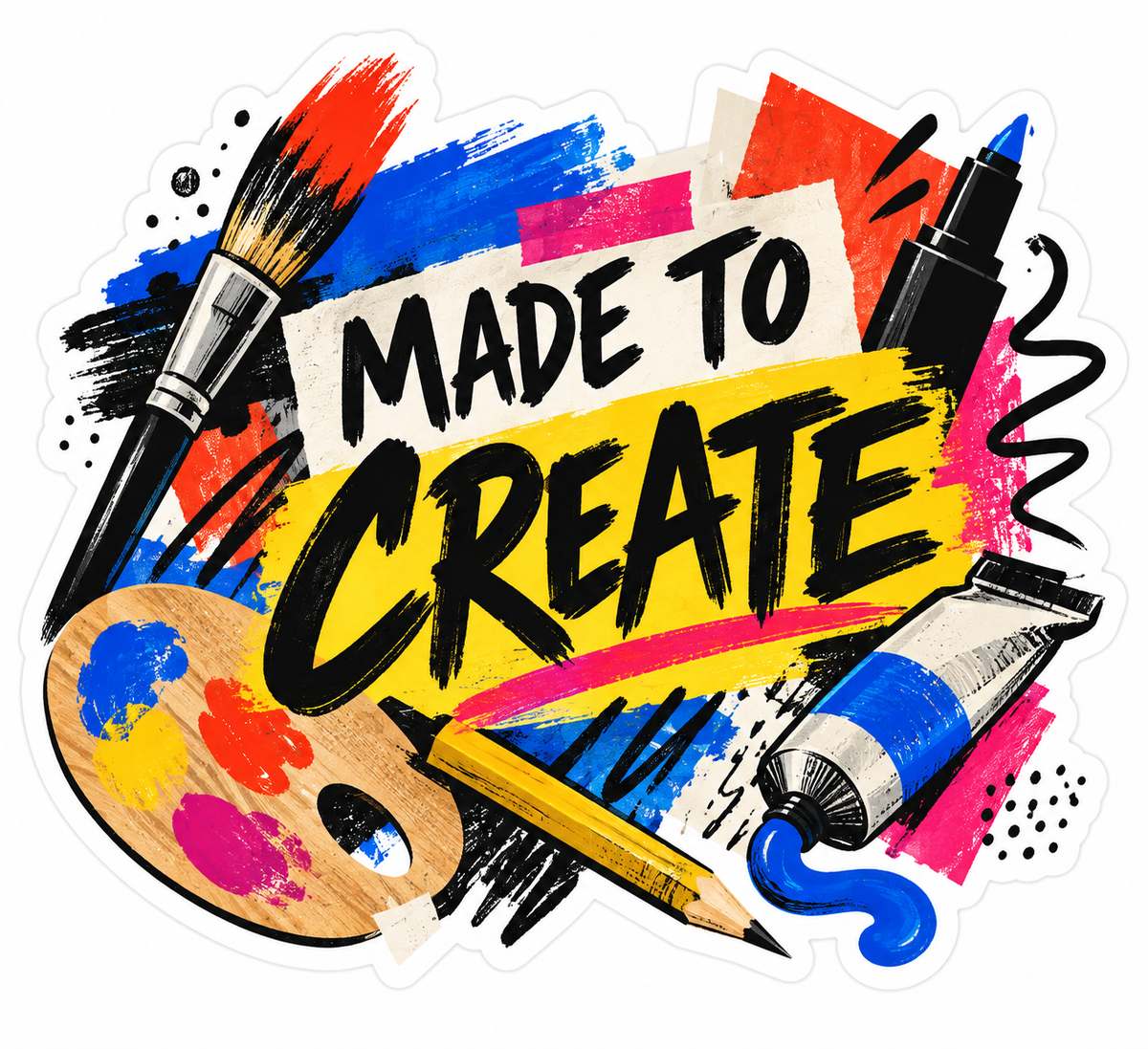 Made to Create Die-Cut Sticker