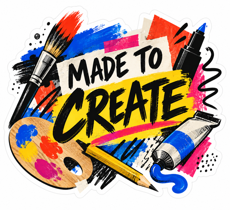 Made to Create Die-Cut Sticker