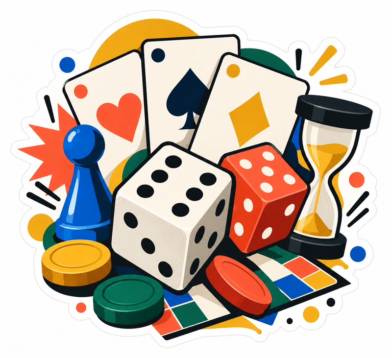 Games Mosaic Die-Cut Sticker