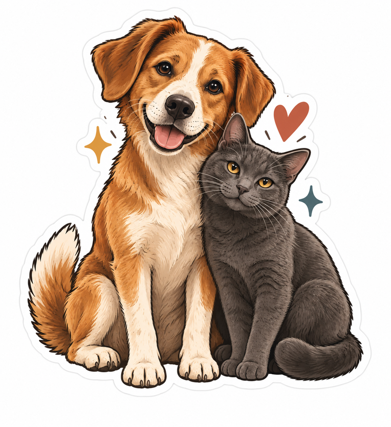 Best Friends Die-Cut Sticker