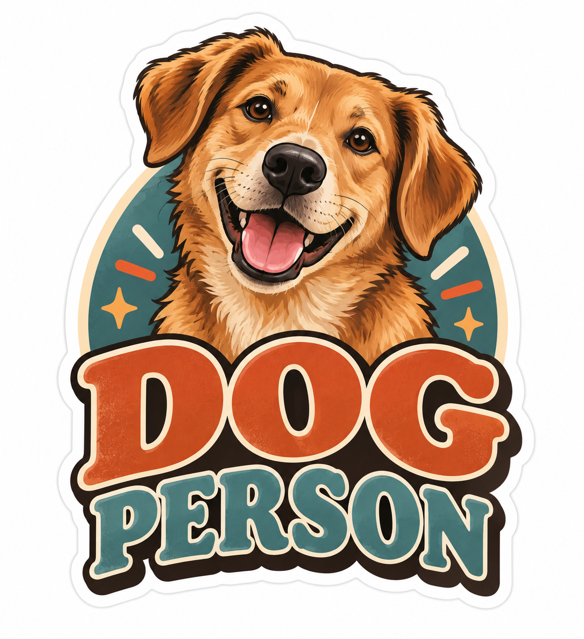 Dog Person Die-Cut Sticker