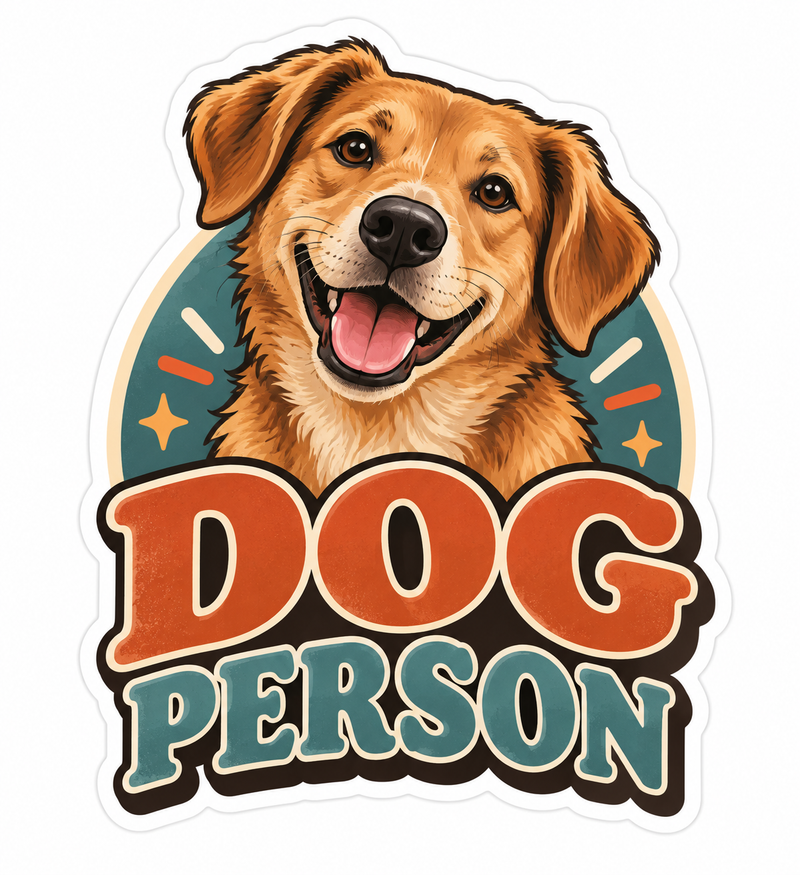 Dog Person Die-Cut Sticker
