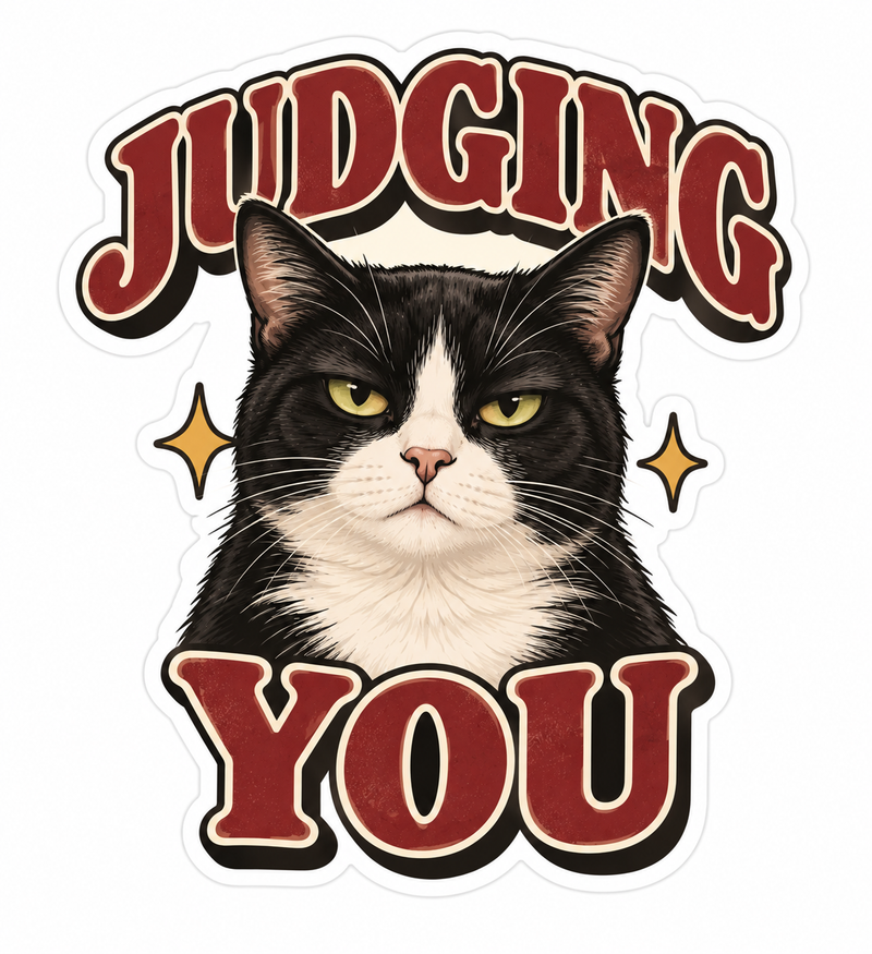 Judging You Die-Cut Sticker
