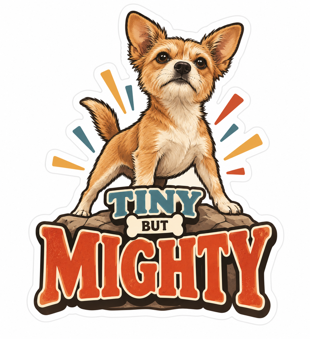 Tiny But Mighty Die-Cut Sticker