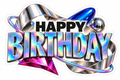 Happy Birthday Die-Cut Sticker