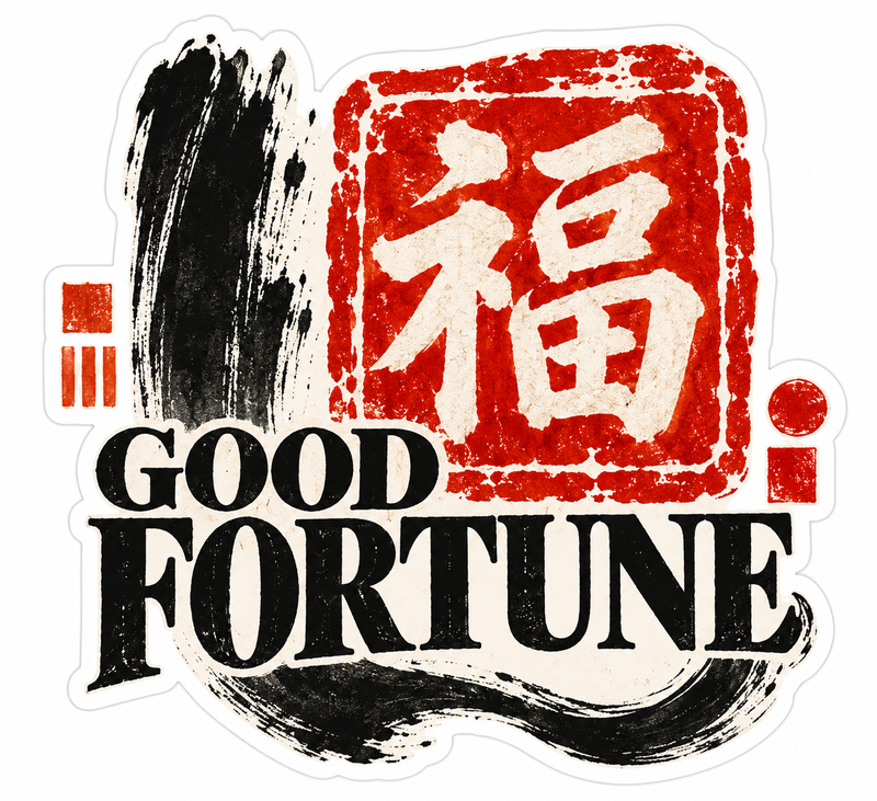 Good Fortune Die-Cut Sticker