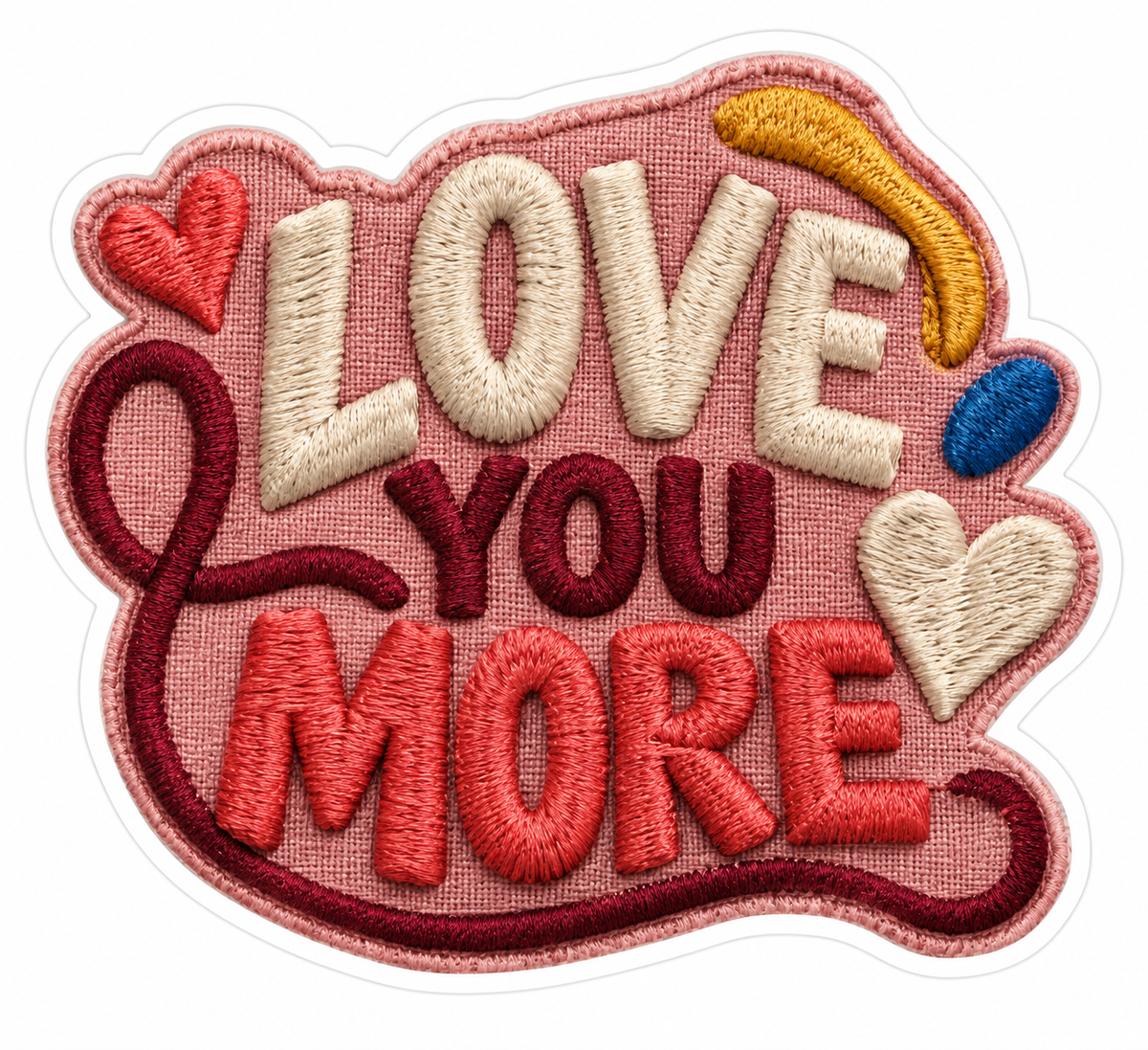 Love You More Die-Cut Sticker