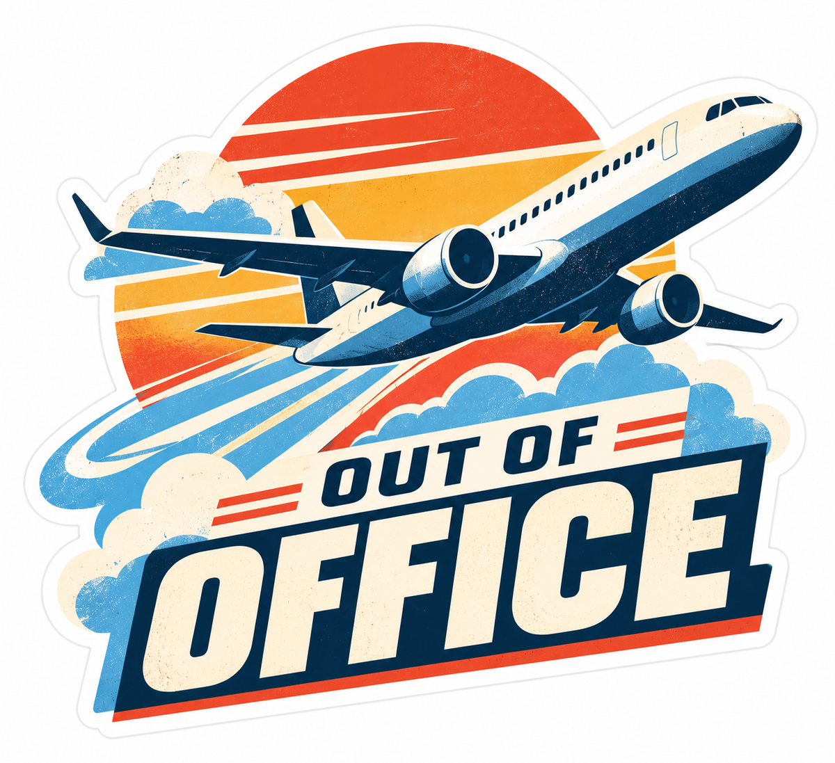 Out of Office Die-Cut Sticker