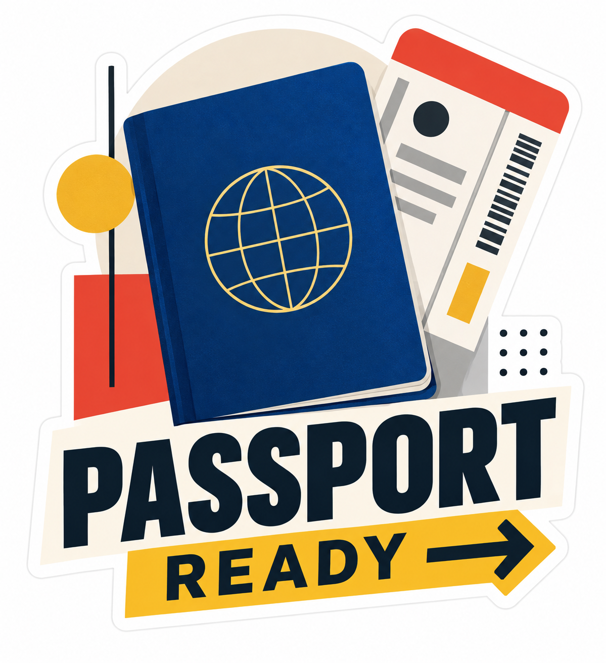 Passport Ready Die-Cut Sticker