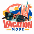 Vacation Mode Die-Cut Sticker