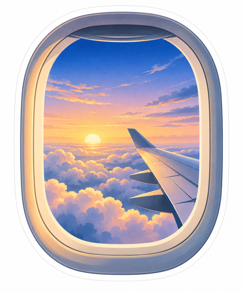 Window Seat Die-Cut Sticker