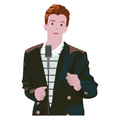 Rick Rolled Meme Die-Cut Sticker